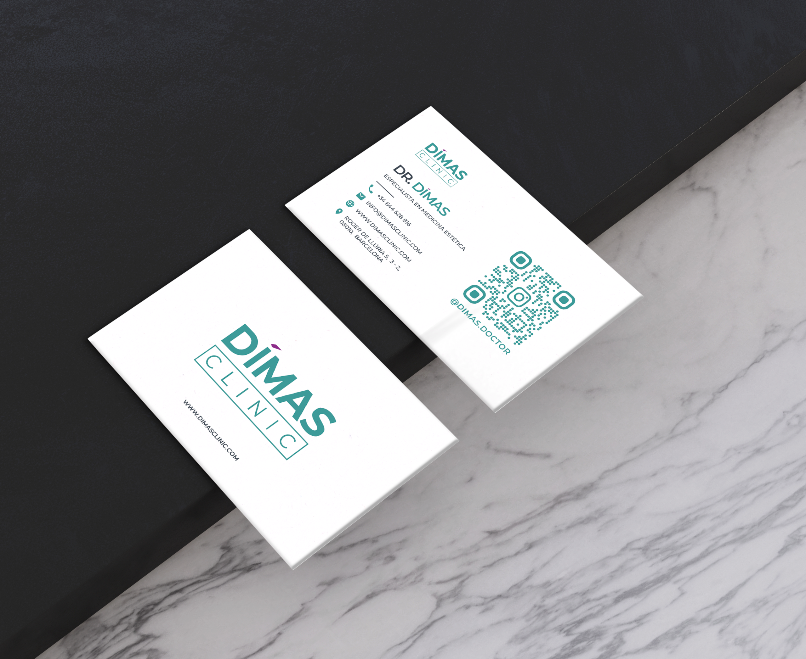 Tríptico de precios de Dímas Clinic diseñado por Wittierra Design