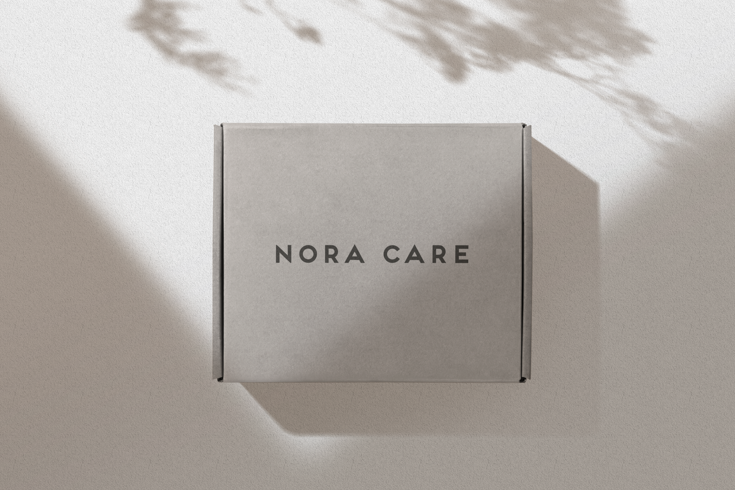 Caja de packaging de Nora Care diseñada por Wittierra Design