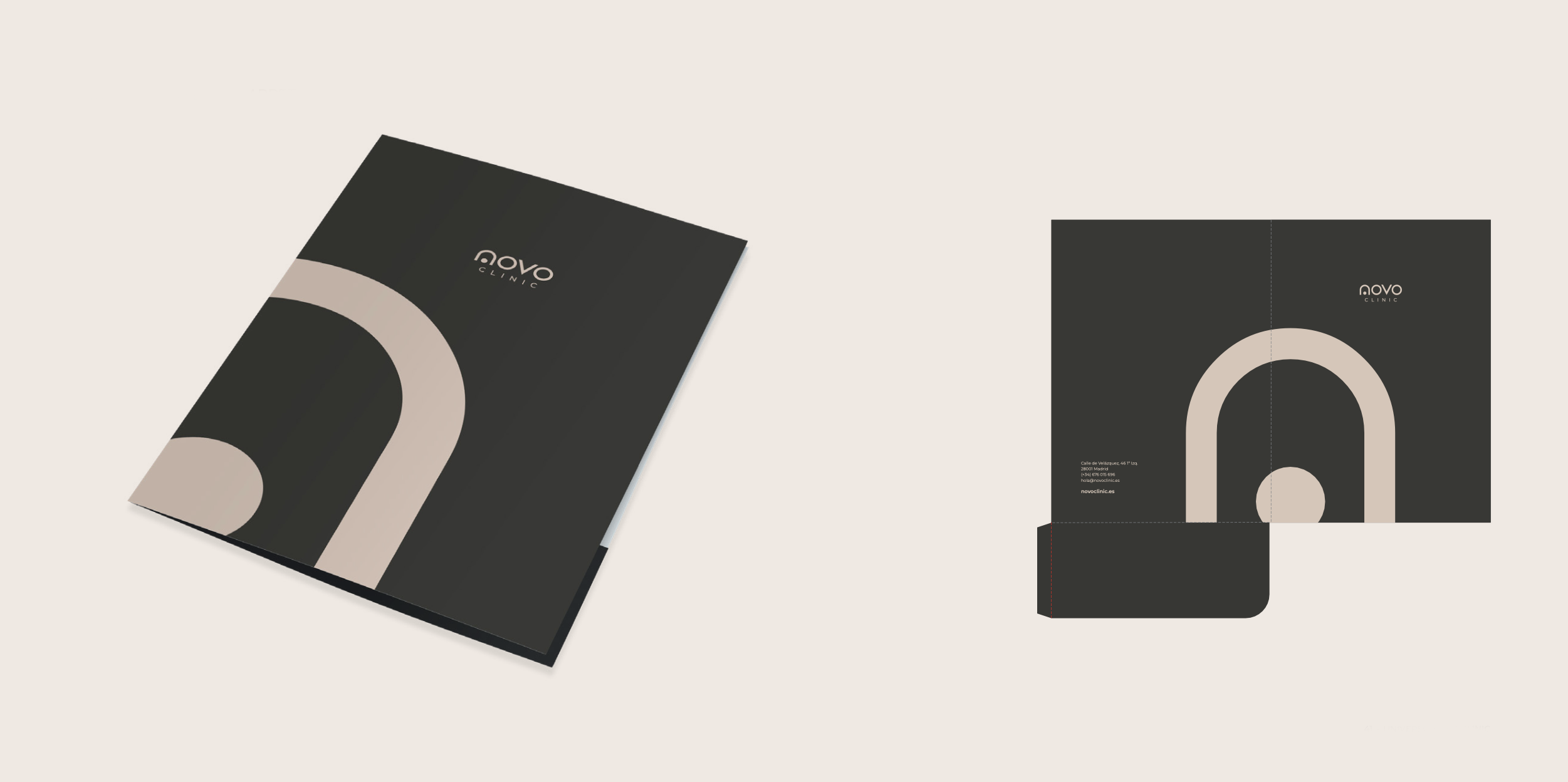 Bolsas corporativas de Novo Clinic diseñadas por Wittierra Design